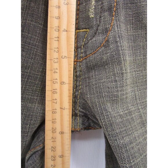 True Religion Jeans 24 Joey Flare Bell Bottoms Ripped Raw Hem Denim - Picture 6 of 14